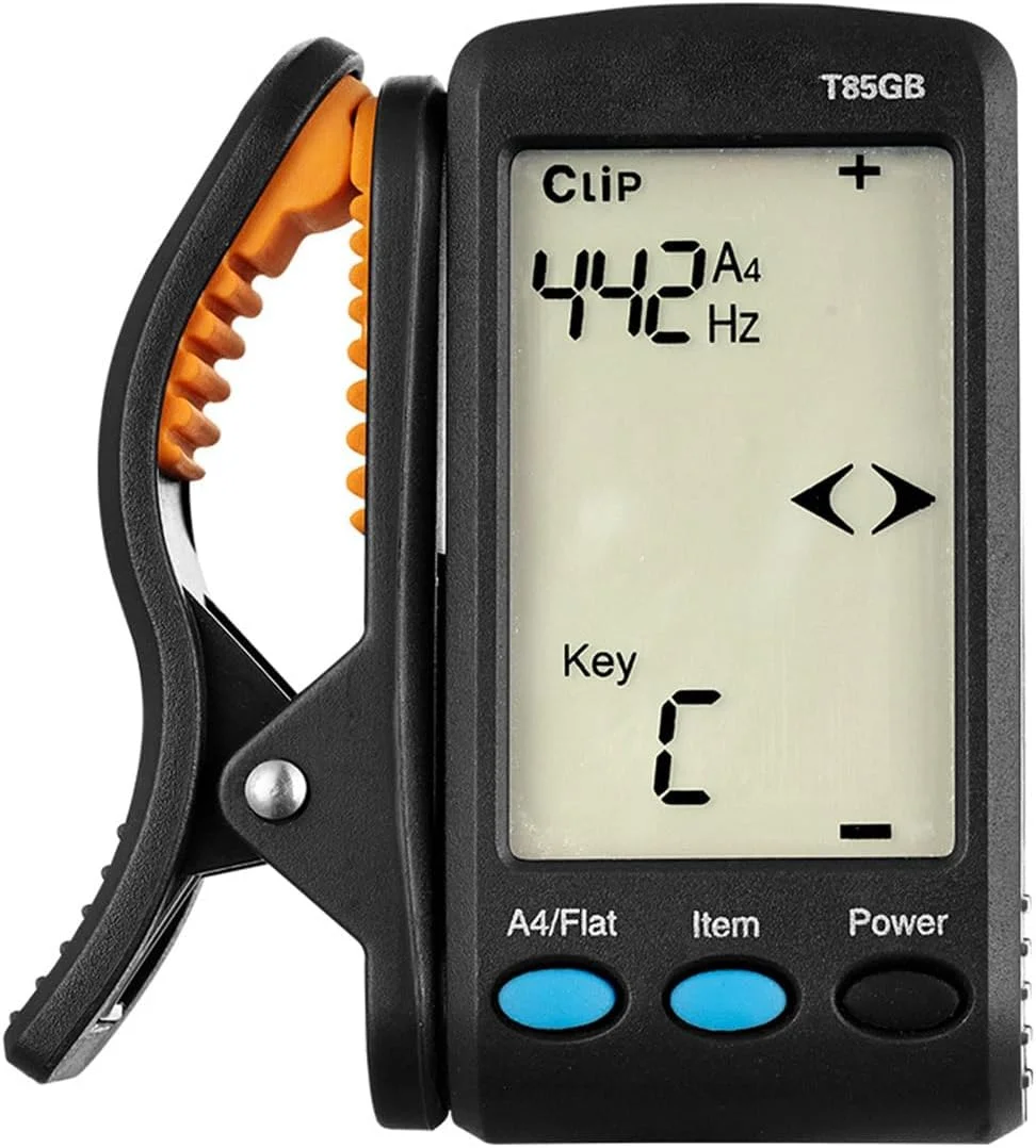 کوک گیتار، کوک کروماتیک گیره ای/نگهدارنده قابل حمل ABS با دامنه گسترده A0 تا C8 برای گیتار، باس، یوکللی، ویولن، مبتدیان و حرفه ای ها