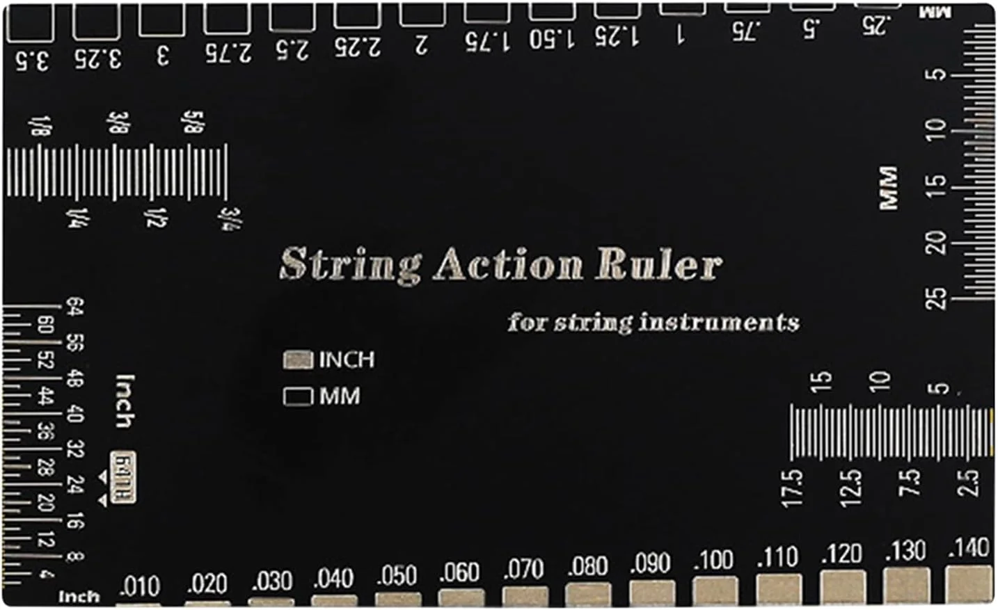 ابزار اندازه گیری اکشن سیم - گیج ارتفاع سیم گیتار استیل ضد زنگ | لوازم جانبی دقیق و چند منظوره برای تنظیمات باس، سازهای زهی، ماندولین، و دوستداران موسیقی