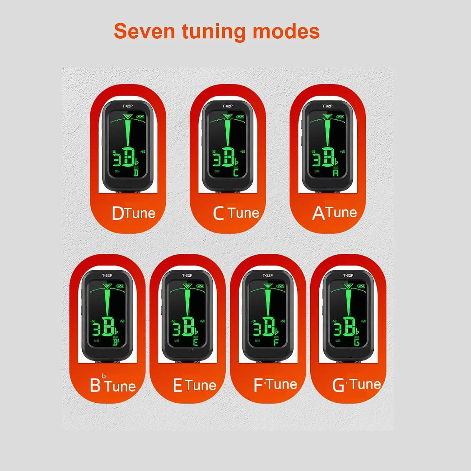کوک کننده پیپا سوراندی، کوک کننده حرفه ای لوت چینی قابل شارژ با 7 حالت کوک و صفحه نمایش LCD بزرگ، مناسب برای گیتار، یوکللی، ویولن و باس