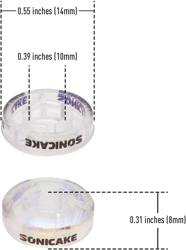 تاپر پدال افکت گیتار سونیک کیک، 20 عدد، شفاف، مناسب پدال های 10 میلی متری تاپر پدال افکت گیتار سونیک کیک، 20 عدد، شفاف، مناسب پدال های 10 میلی متری