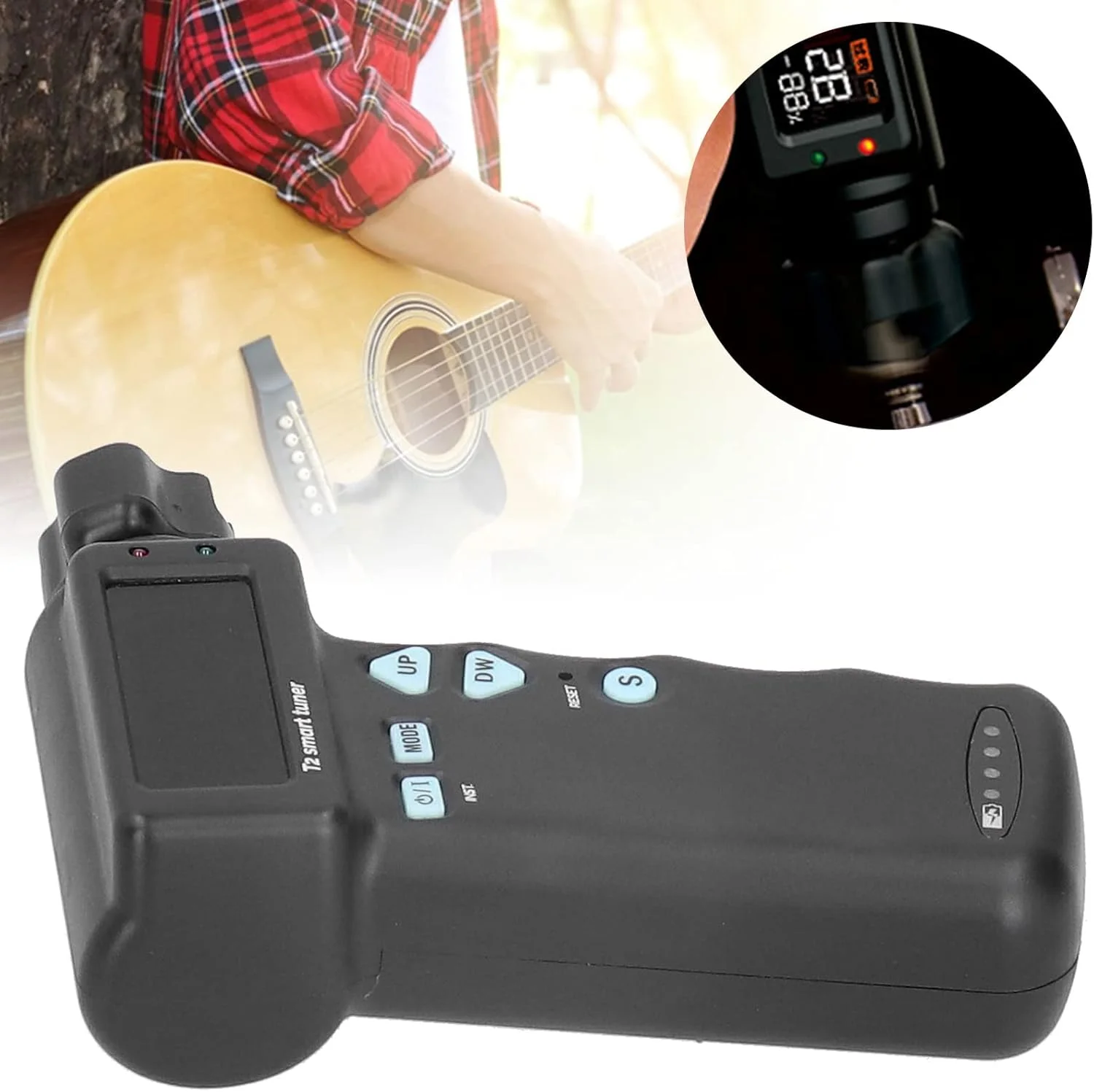 کوک هوشمند گیتار RiToEasysports، کوک چند منظوره خودکار یوکللی برای لوازم جانبی آلات موسیقی (مشکی) کوک هوشمند گیتار RiToEasysports، کوک چند منظوره خودکار یوکللی برای لوازم جانبی آلات موسیقی (مشکی)