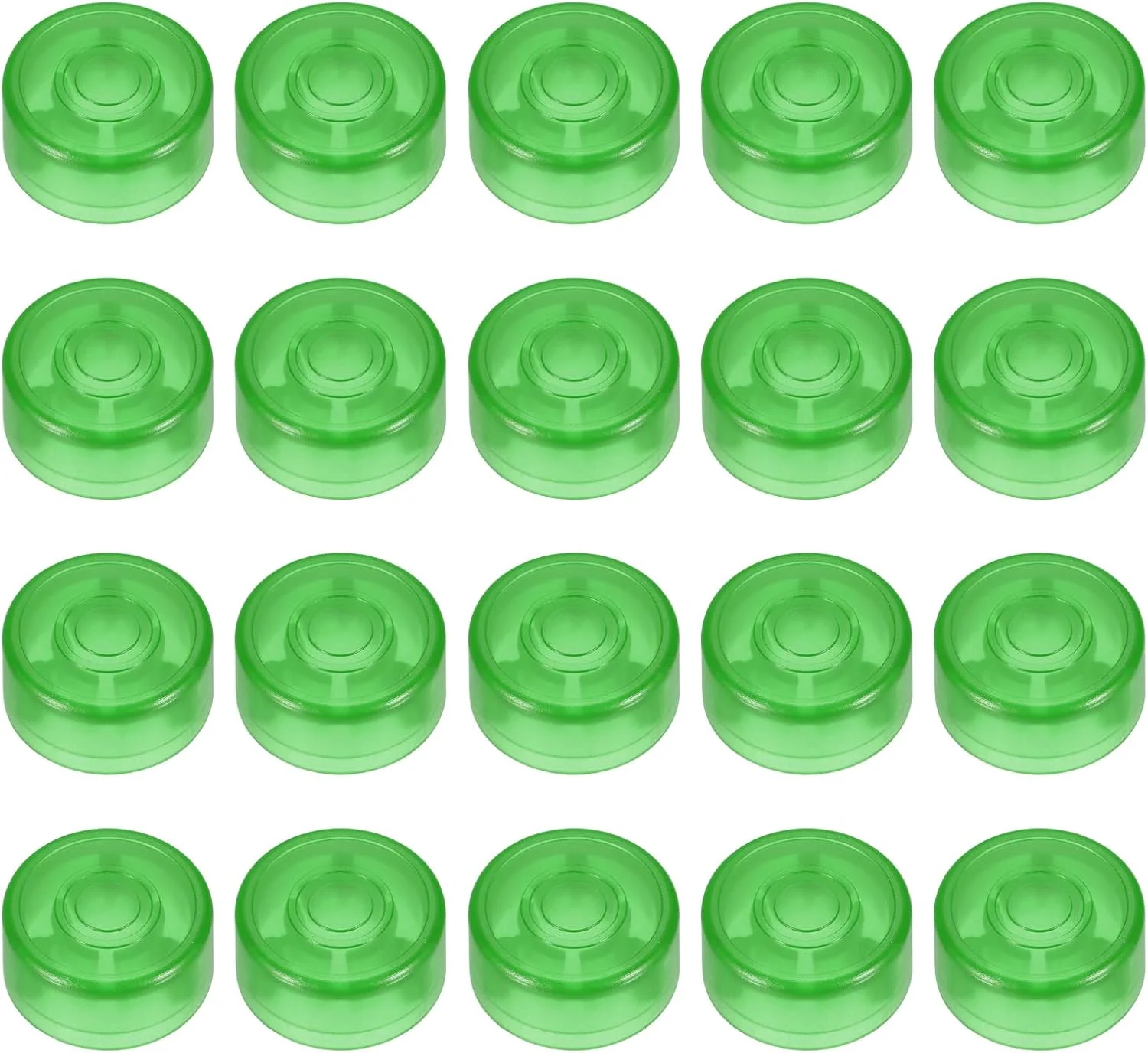 بسته 20 عددی روکش پدال زیر پا QUARKZMAN برای پدال های گیتار، روکش پدال پلاستیکی 3/8 اینچی برای دکمه های پدال افکت گیتار، سبز تیره روشن