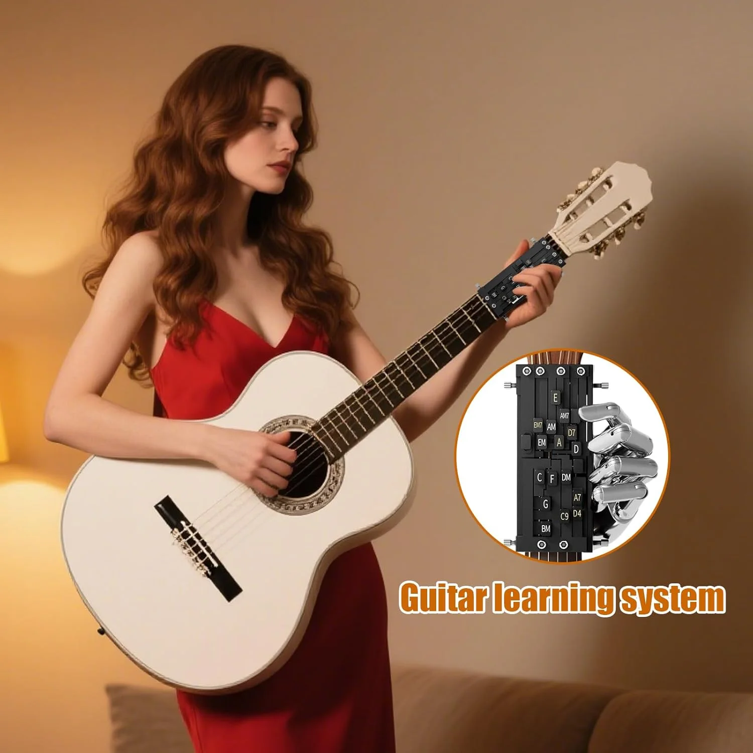 ابزار کمک آموزشی آکورد گیتار، ابزار تمرین قابل حمل گیتار، لوازم جانبی گیتار باس برای نوجوانان، مبتدیان، خانواده، دوستان، جوانان، نوازندگی آکوستیک