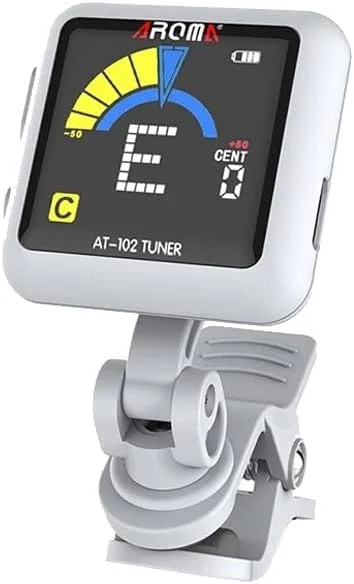 تیونر گیتار شارژی الکترونیکی یوکللی اتوماتیک لوازم جانبی تیونینگ میز تیونینگ (رنگ: سفید)