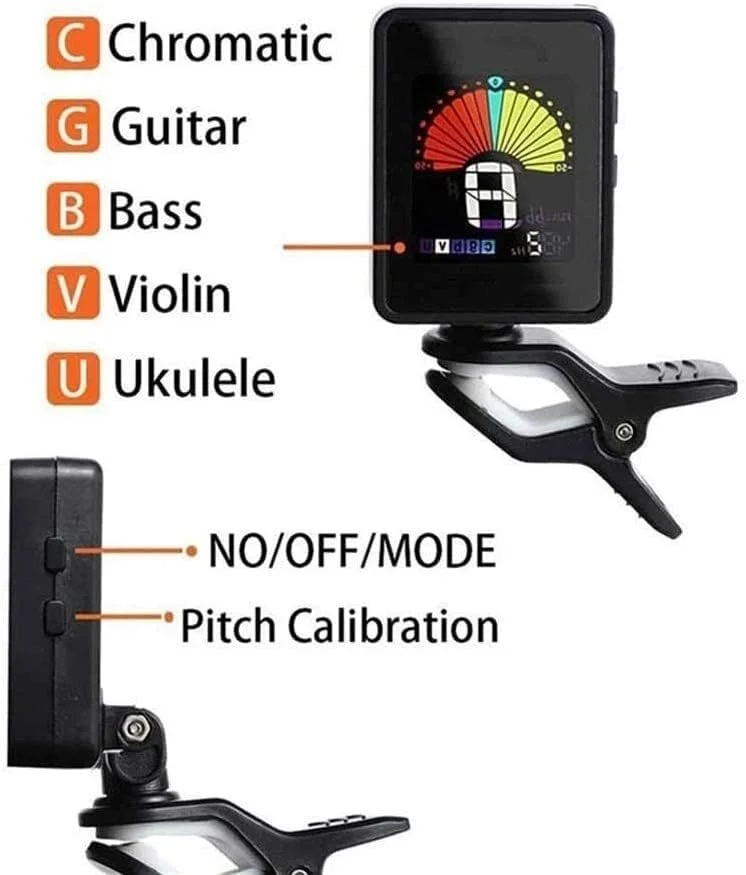 تیونر گیره ای گیتار، تیونر یوکللی، تیونر باس، تیونر ویولن، تیونینگ کروماتیک، لوازم جانبی آلات موسیقی تیونر گیره ای گیتار، تیونر یوکللی، تیونر باس، تیونر ویولن، تیونینگ کروماتیک، لوازم جانبی آلات موسیقی