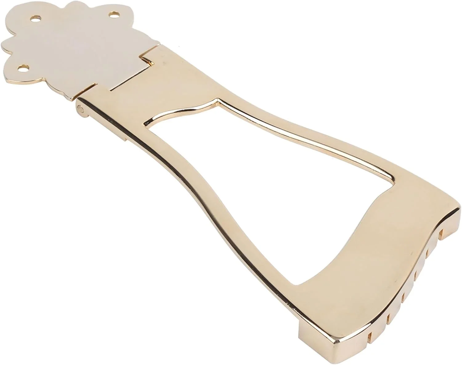 قطعه انتهایی پل گیتار جاز آرچ تاپ فلزی طلایی مینگژه، لوازم جانبی آلات موسیقی