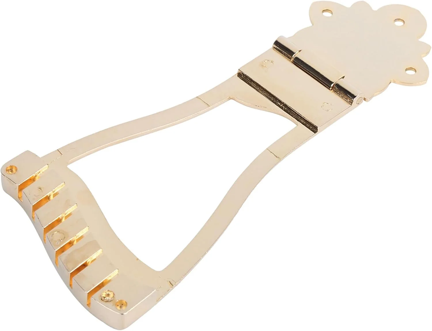 قطعه انتهایی پل گیتار جاز آرچ تاپ فلزی طلایی مینگژه، لوازم جانبی آلات موسیقی