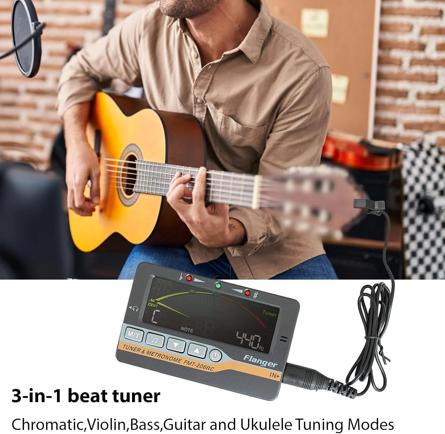 کوک گیتار Labymos برای گیتار کروماتیک، بیس، ویولن، یوکللی، صفحه نمایش LCD رنگی، کوک قابل حمل گیتار با پیکاپ گیره پلاگین 6.35 میلی متری، مترونوم تیونر 3 در 1 حرفه ای کوک گیتار Labymos برای گیتار کروماتیک، بیس، ویولن، یوکللی، صفحه نمایش LCD رنگی، کوک قابل حمل گیتار با پیکاپ گیره پلاگین 6.35 میلی متری، مترونوم تیونر 3 در 1 حرفه ای