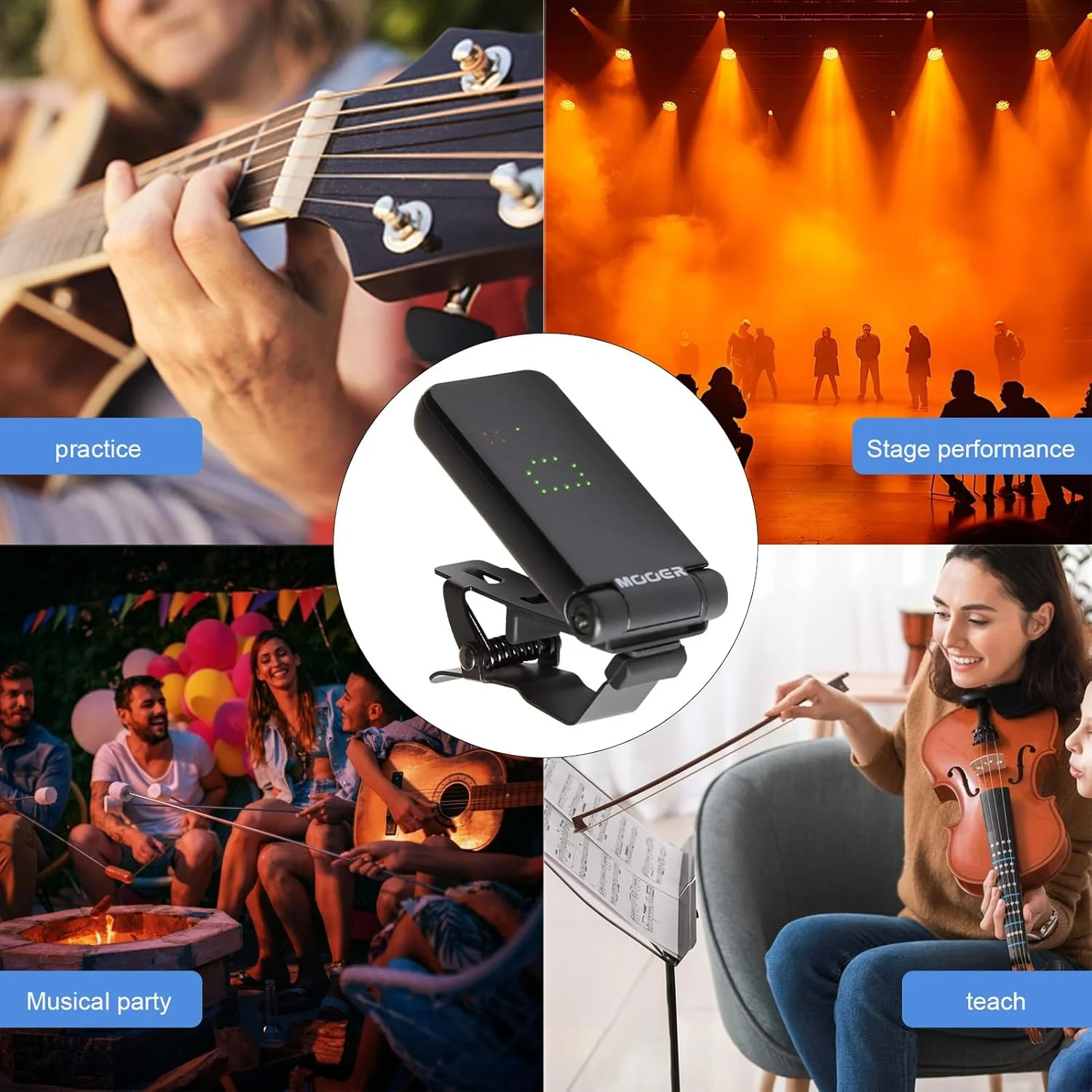 کوک کننده گیره ای ساز ایرومی برای گیتار، باس، ویولن، یوکللی، نمایشگر رنگی روشن، کوک کننده قابل حمل گیتار با سیستم حسگر گرانشی چرخان 180 درجه، صرفه جویی در انرژی، گیتار جهانی کوک کننده گیره ای ساز ایرومی برای گیتار، باس، ویولن، یوکللی، نمایشگر رنگی روشن، کوک کننده قابل حمل گیتار با سیستم حسگر گرانشی چرخان 180 درجه، صرفه جویی در انرژی، گیتار جهانی