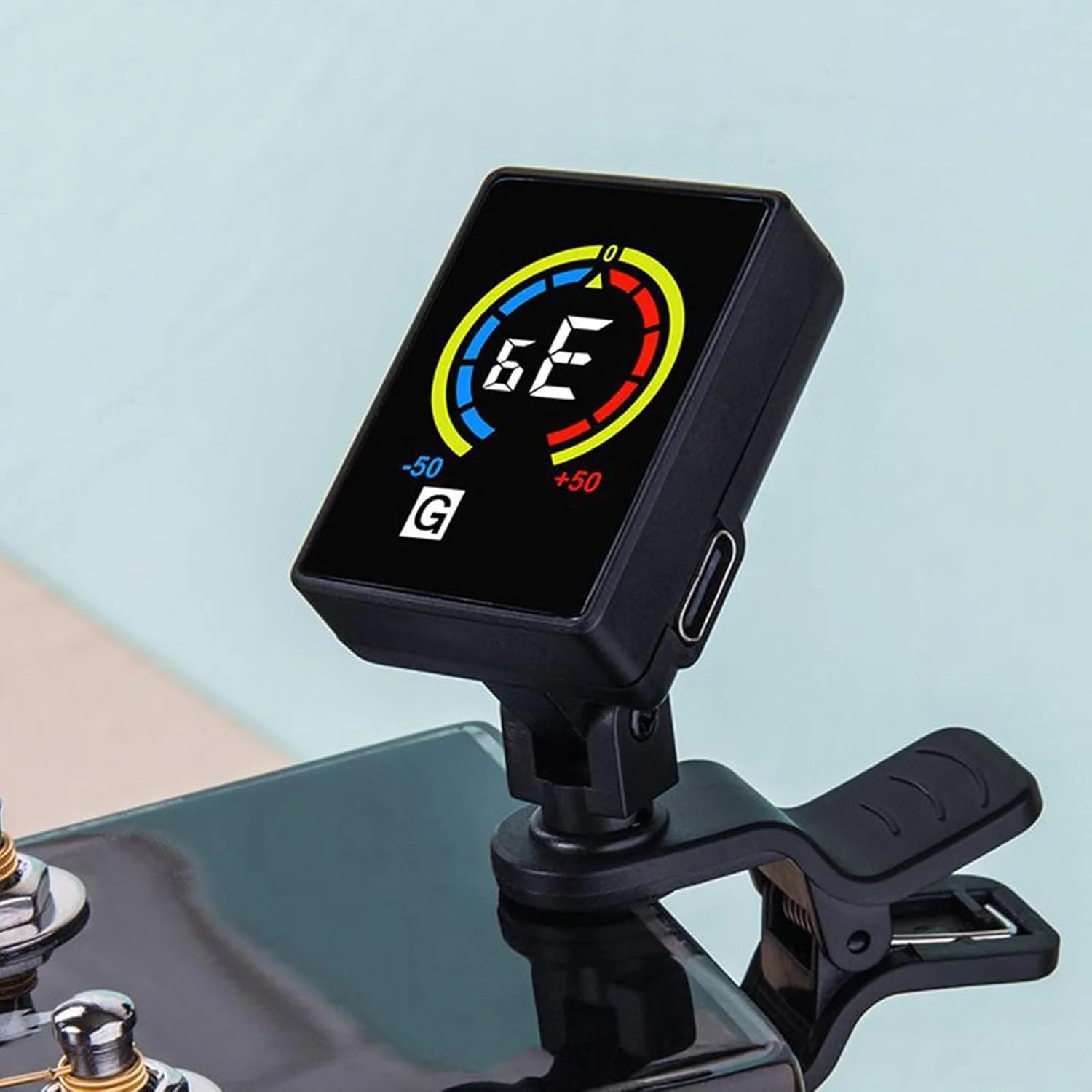 پدال کوک گیتار - کوک کننده گیره ای دقیق الکترونیکی | لوازم جانبی قابل حمل برای کوک موسیقی برای استیج، تمرین، استودیو، اجرا