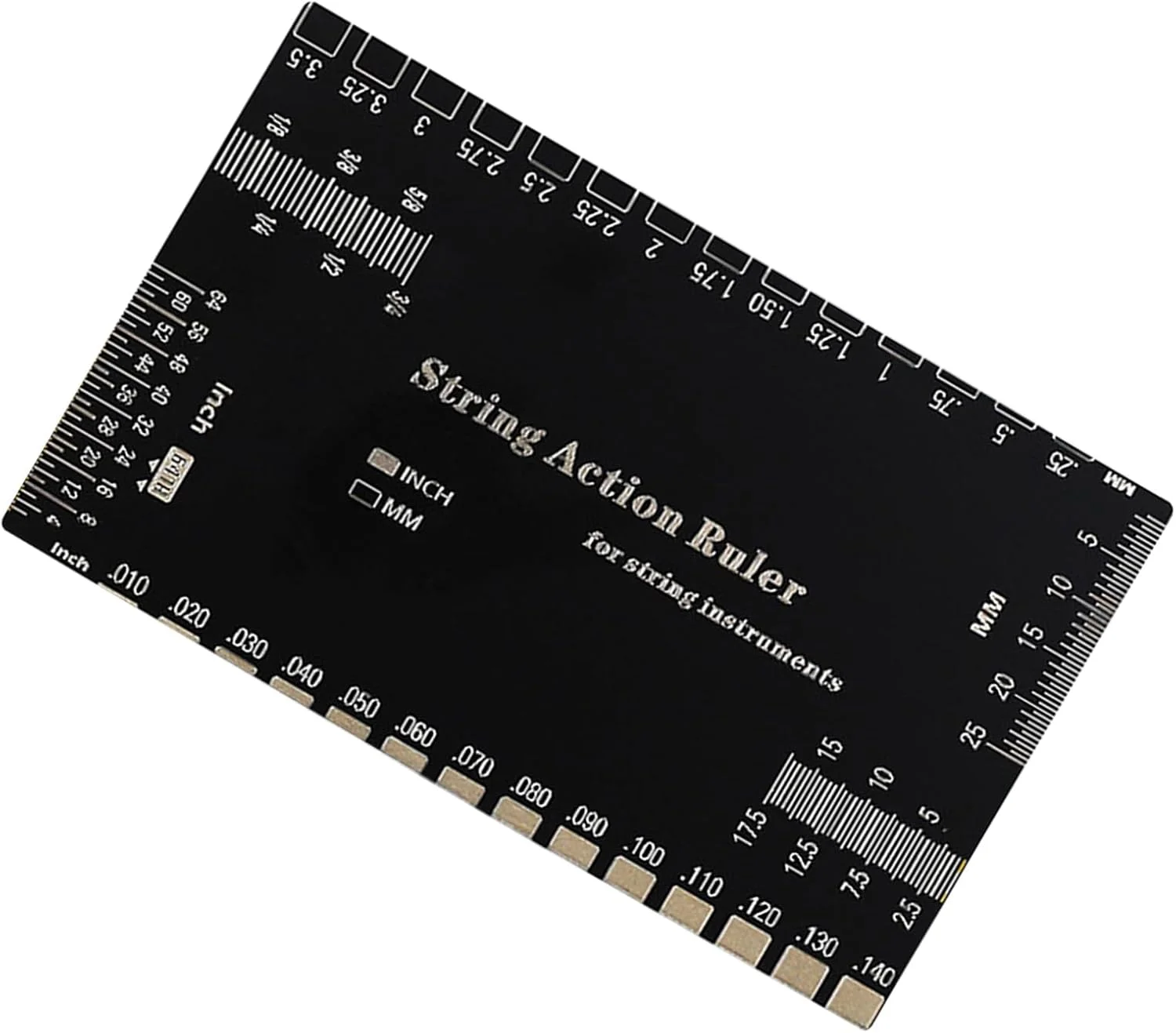 ابزار اندازه گیری ارتفاع سیم گیتار - ابزار اندازه گیری ارتفاع سیم استیل ضد زنگ - لوازم جانبی چند منظوره و دقیق برای تنظیمات باس، ماندولین و بانجو، مناسب برای علاقه مندان، مبتدیان و دوستداران موسیقی