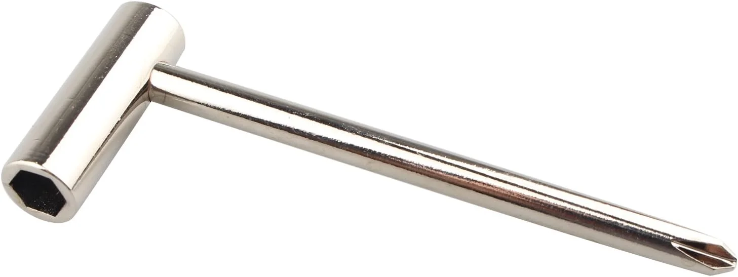 آچار آلن دسته گیتار، ابزار تعمیرات و لوازم جانبی ساز - 1/4 اینچ سازگار با گیتارهای تیلور (نقره ای)