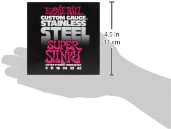 سیم گیتار الکتریک ارنی بال Super Slinky با روکش استیل ضد زنگ - گیج 9-42 سیم گیتار الکتریک ارنی بال Super Slinky با روکش استیل ضد زنگ - گیج 9-42