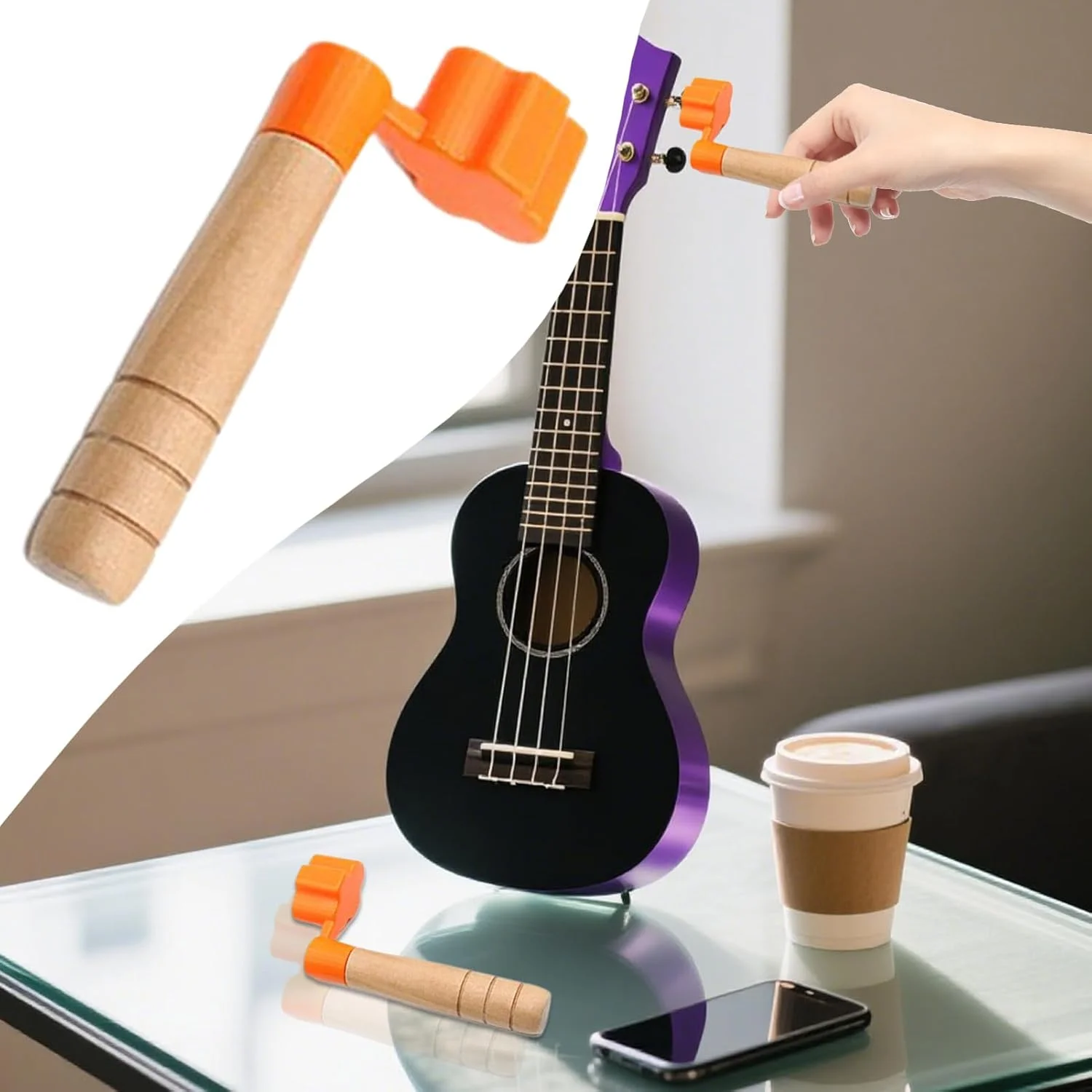 سیم پیچ برای گیتار الکتریک | سیم پیچ کوک گیتار | ابزار تعویض سیم و کوک دقیق و ارگونومیک برای تمرین، اجرا، مسافرت و ضبط