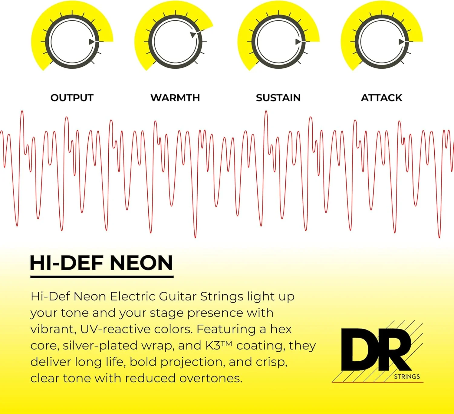 سیم گیتار الکتریک DR Strings HI-DEF NEON (NMCE-10)