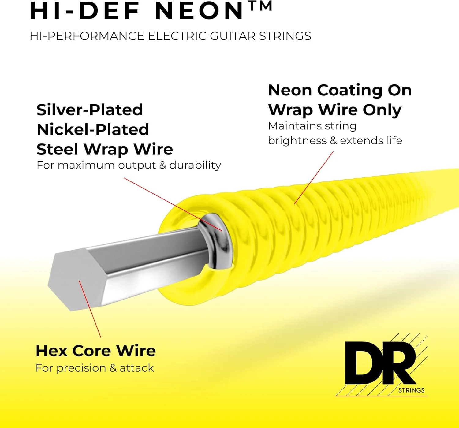 سیم گیتار الکتریک DR Strings HI-DEF NEON (NMCE-9/46)