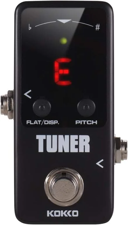 پدال تیونر گیتار کروماتیک کوچک Decdeal-1 FTN2 با نمایشگر LED و بای‌پس واقعی، پدال افکت گیتار برای لوازم جانبی آلات موسیقی