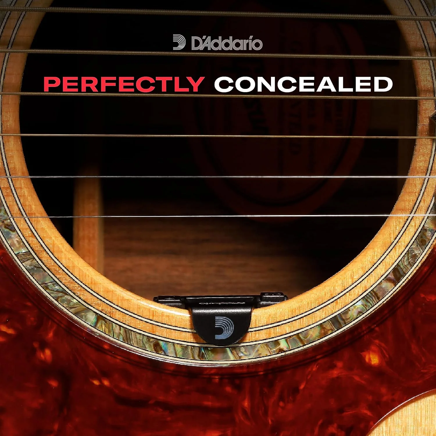 کوک کننده گیتار D'Addario - کوک کننده سوراخ صدای گیتار NS Micro - برای گیتارهای آکوستیک، یوکللی - گیره سوراخ صدا بدون آسیب رساندن - کوک سریع و دقیق