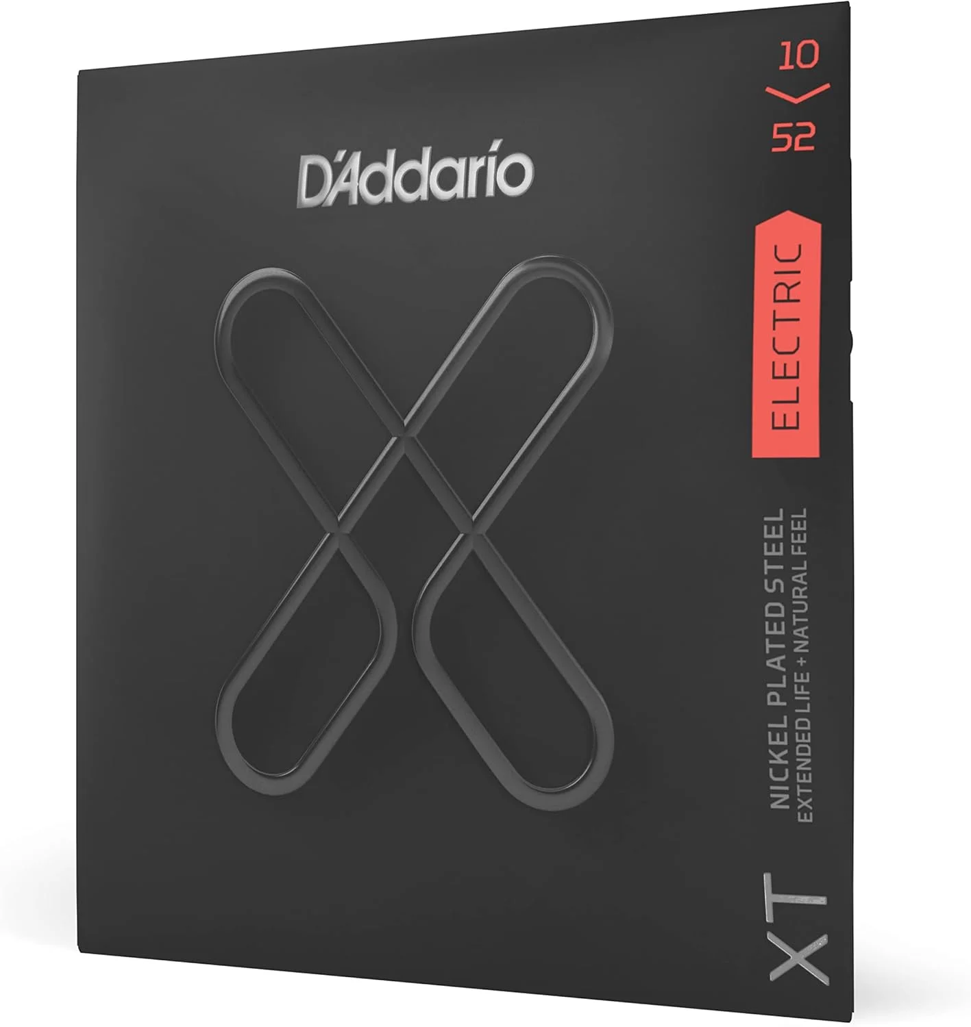 سیم گیتار D'Addario - سیم های گیتار الکتریک با روکش نیکل XT - XTE1052 - عمر طولانی تر سیم با صدا و احساس طبیعی - برای گیتارهای 6 سیم - 10-52 لایت تاپ/هوی باتم