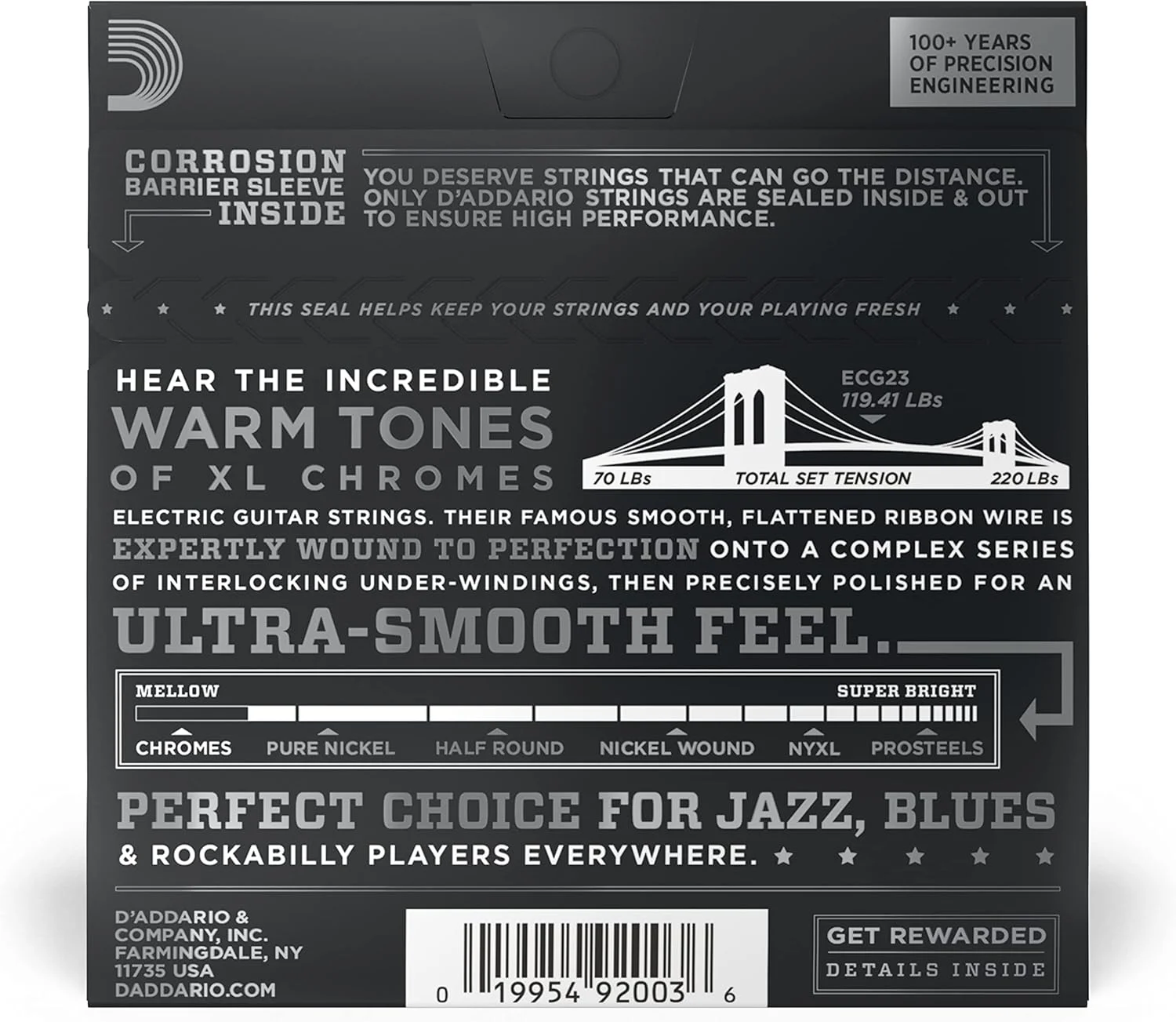 سیم گیتار داداریو - سیم گیتار الکتریک XL Chromes - فلت وند - پرداخت شده برای حس فوق العاده نرم و صدای گرم و ملایم - ECG23 - فوق العاده سبک، 10-48، بسته 1 عددی سیم گیتار داداریو - سیم گیتار الکتریک XL Chromes - فلت وند - پرداخت شده برای حس فوق العاده نرم و صدای گرم و ملایم - ECG23 - فوق العاده سبک، 10-48، بسته 1 عددی