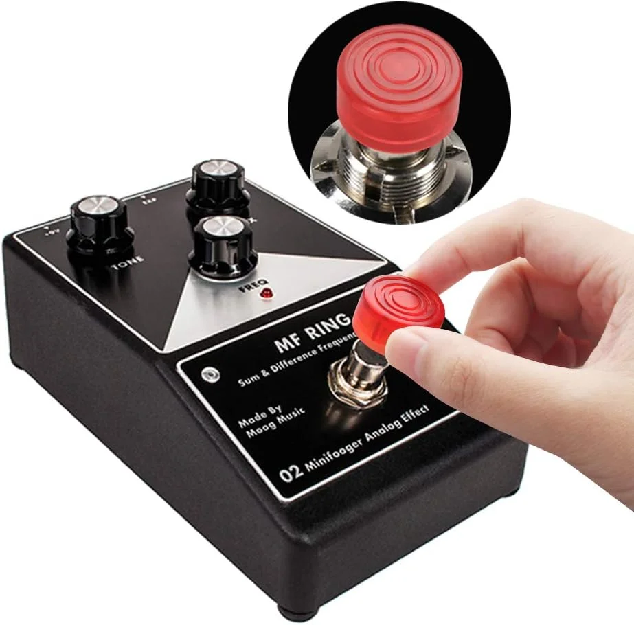 16 عدد روکش پدال چند رنگ، کلاهک محافظ پدال افکت پلاستیکی برای لوازم جانبی افکت گیتار