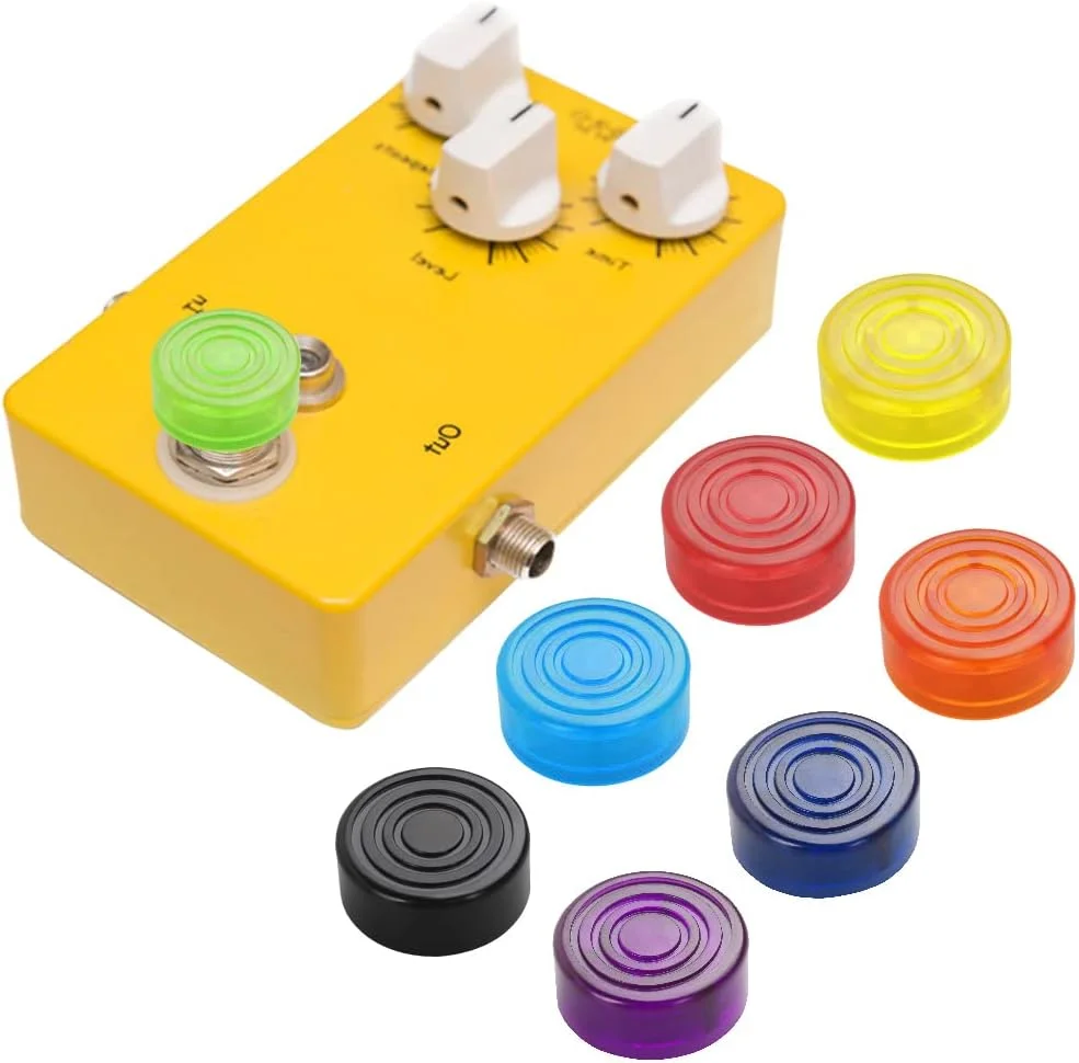 16 عدد روکش پدال چند رنگ، کلاهک محافظ پدال افکت پلاستیکی برای لوازم جانبی افکت گیتار