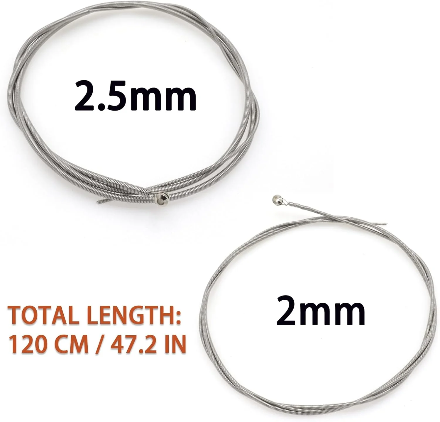 سیم های گیتار باس 4 سیم CashBeat از جنس استیل ضد زنگ، مجموعه جایگزین سیم های گیتار باس الکتریک 4 سیم با سر توپی کوچک، سازگار با باس آکوستیک، لوازم جانبی ساز باس 4 سیم