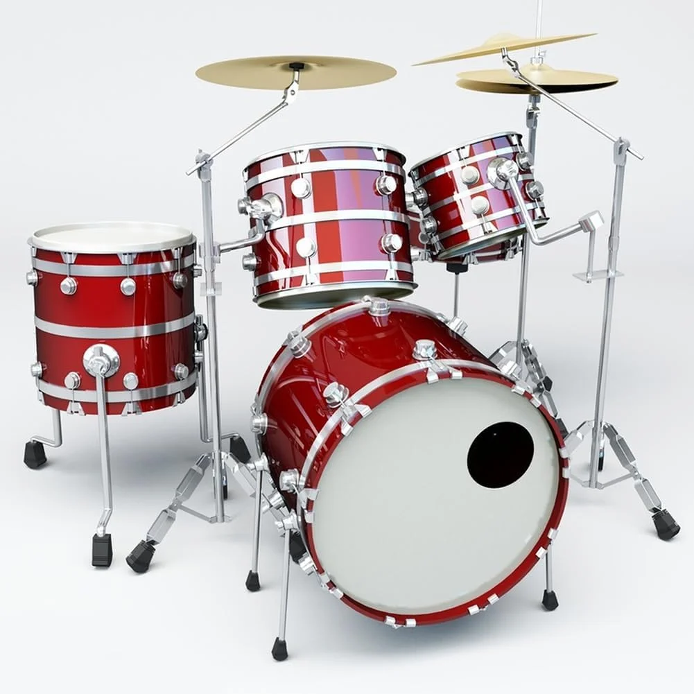 تقویت کننده صدای درام باس LYEAA با محافظ سوراخ پورت میکروفون برای پوست درام - سیاه و سفید