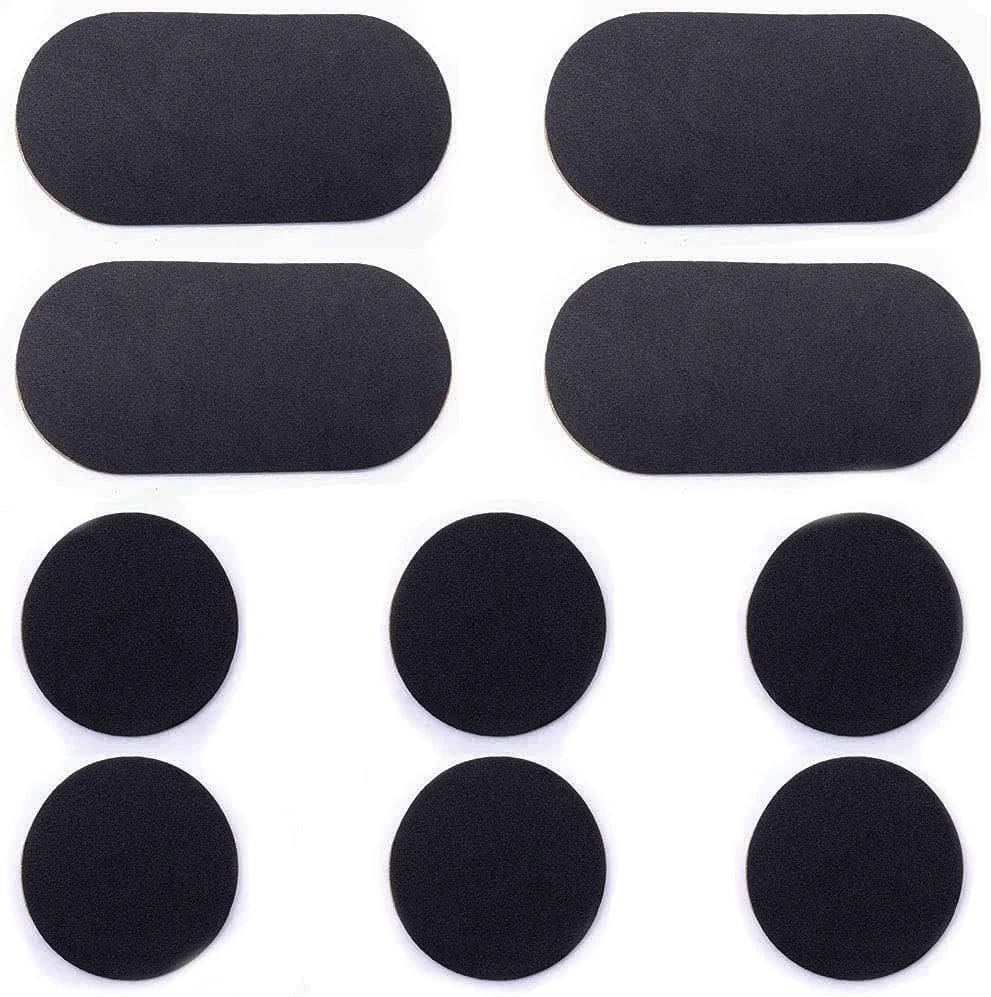 پد محافظ پوست طبل باس Jiayouy، بسته 10 عددی، پدال نئوپرن، محافظ پوست طبل (مشکی)