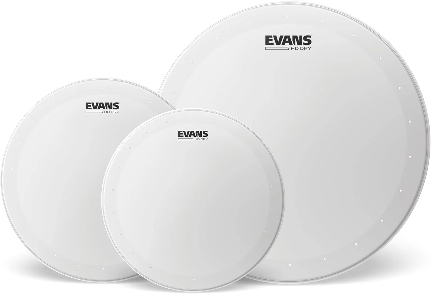 پوست درامز Evans - پوست درامز HD Dry Coated Standard Tompack - ETP-HDD-R - سایزهای ۱۰ اینچ، ۱۲ اینچ، ۱۶ اینچ