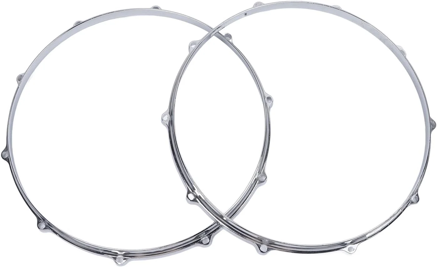 ست حلقه طبل 2 عددی 10 سوراخه، حلقه طبل 10 سوراخه، لوازم جایگزین آلیاژی 14 اینچی برای اجرای مسافرتی