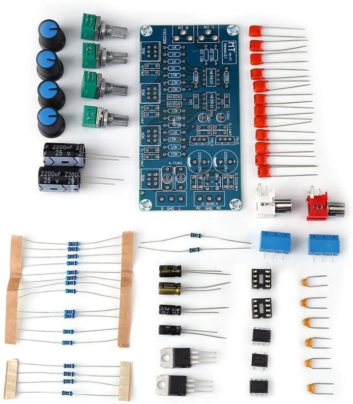 کیت آمپلی‌فایر لامپی، کیت آمپلی‌فایر لامپی DIY، کیت‌های آمپلی‌فایر صوتی خانگی، کیت DIT آمپلی‌فایر گیتار لامپی، ترمینال 3P، نویز کم، برد پیش‌تقویت‌کننده زیر، میانه و بم DIY