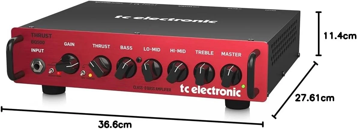 آمپلی فایر هد باس TC Electronic Thrust BQ500، قرمز/مشکی