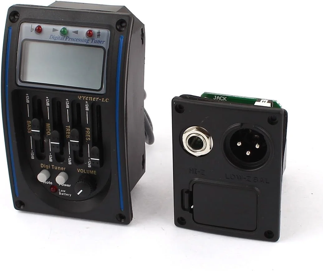 پیکاپ اکولایزر پری امپ تیونر LCD چهار بانده گیتار آکوستیک مدل LC-4