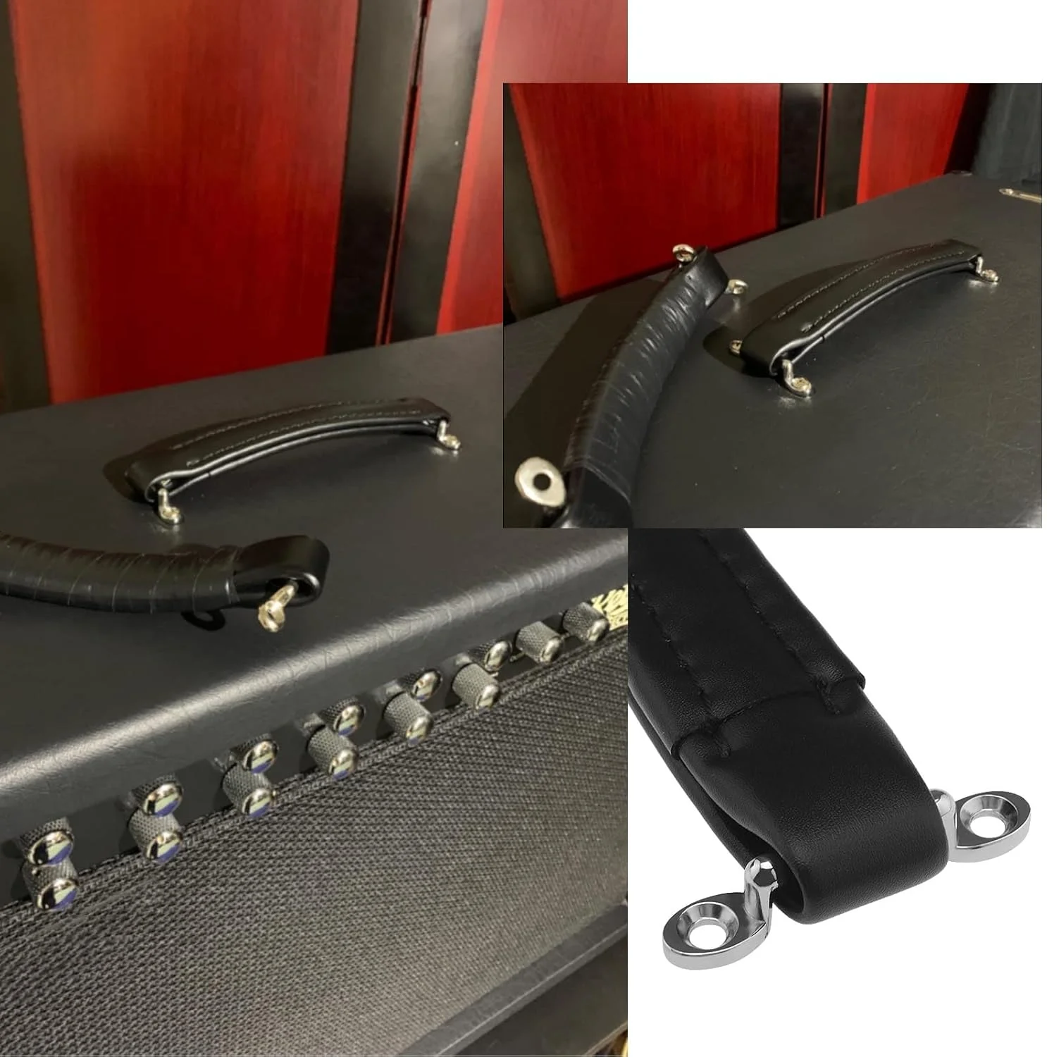 دسته آمپلی فایر گیتار طرح قدیمی Lord of the Tools، دسته چرمی آمپلی فایر 218x30 میلی متر برای آمپلی فایر گیتار، بلندگو و تجهیزات صوتی همراه با پیچ، مشکی دسته آمپلی فایر گیتار طرح قدیمی Lord of the Tools، دسته چرمی آمپلی فایر 218x30 میلی متر برای آمپلی فایر گیتار، بلندگو و تجهیزات صوتی همراه با پیچ، مشکی