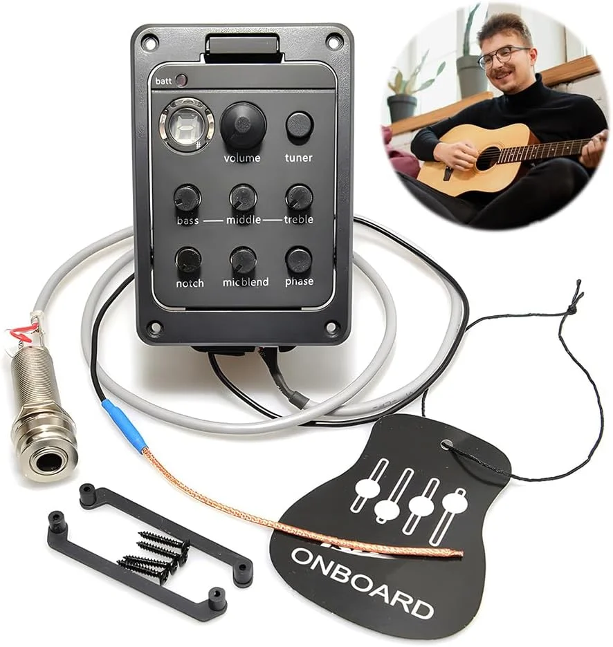 پری امپ گیتار پلاستیکی 301 با تیونر و اکولایزر Presys EQ برای پیکاپ گیتار آکوستیک