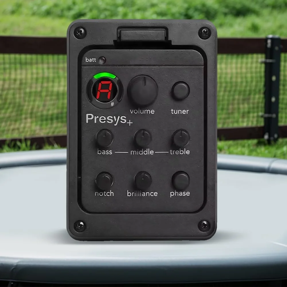 سیستم پری امپ اکولایزر پیکاپ پیزو با تیونر برای گیتار آکوستیک کلاسیک مدل 201، 4 باندی مناسب برای Fishman Presys+ سیستم پری امپ اکولایزر پیکاپ پیزو با تیونر برای گیتار آکوستیک کلاسیک مدل 201، 4 باندی مناسب برای Fishman Presys+