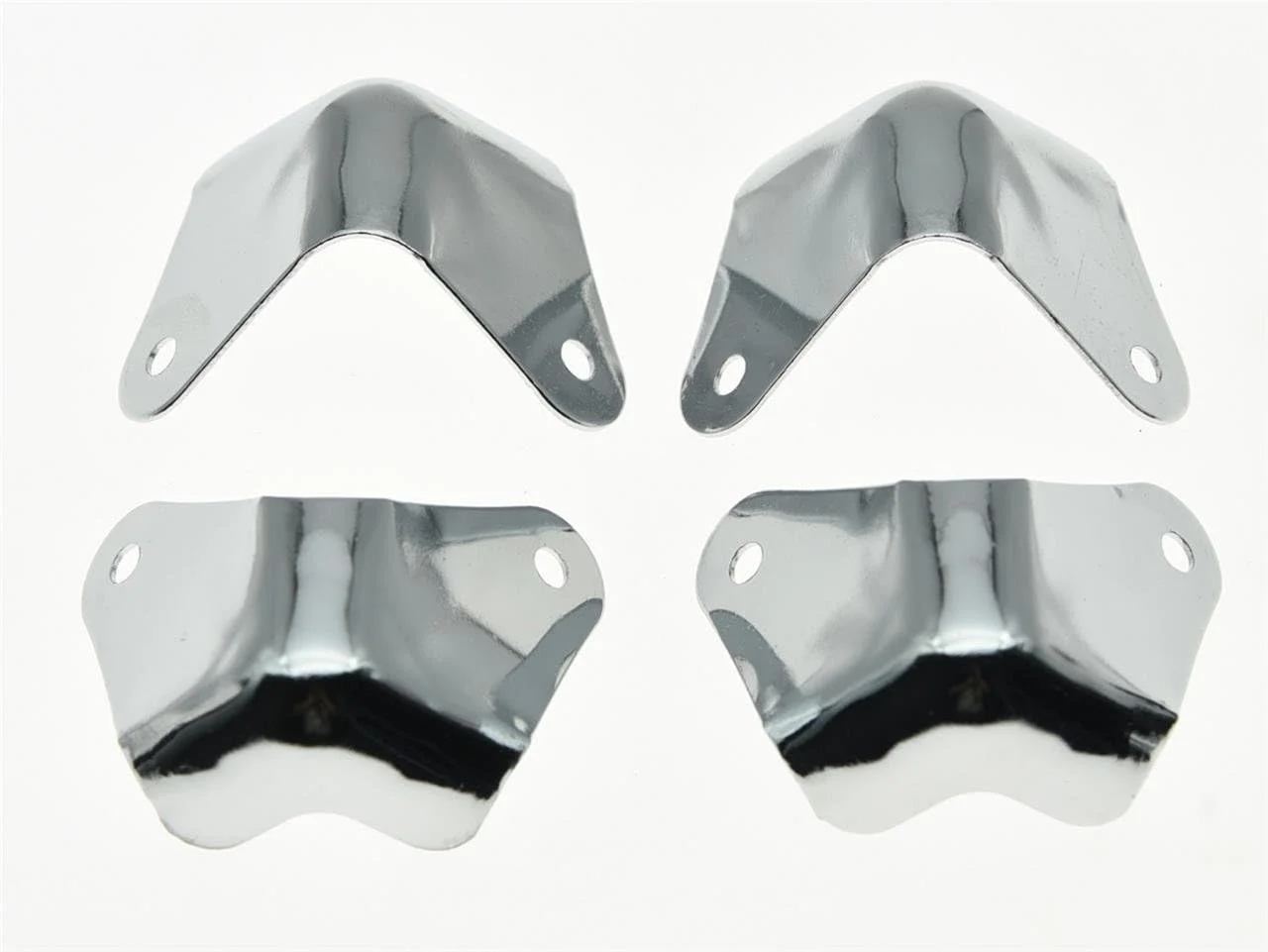 KAISH روکش کروم براق 8 عدد گوشه فلزی کابینت آمپلی فایر گیتار، محافظ گوشه بلندگو برای آمپلی فایر سبک FD