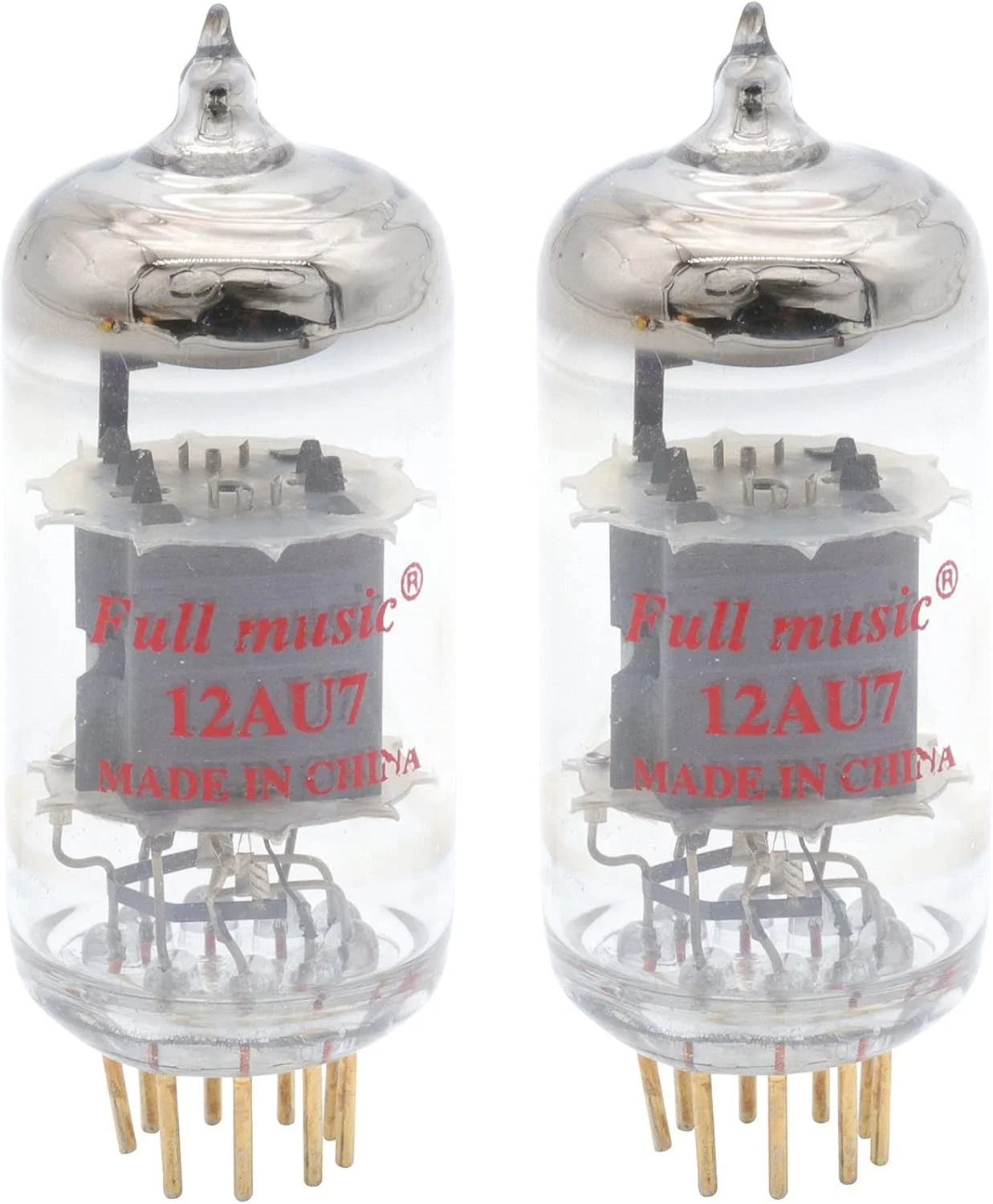 لامپ خلاء TJ Fullmusic مدل 12AX7 ECC83 12AU7 ECC82 برای آمپلی فایر های-فای قدیمی، آمپلی فایر گیتار و پیش تقویت کننده هدفون (سایز: جفت انتخابی - 12AU7)