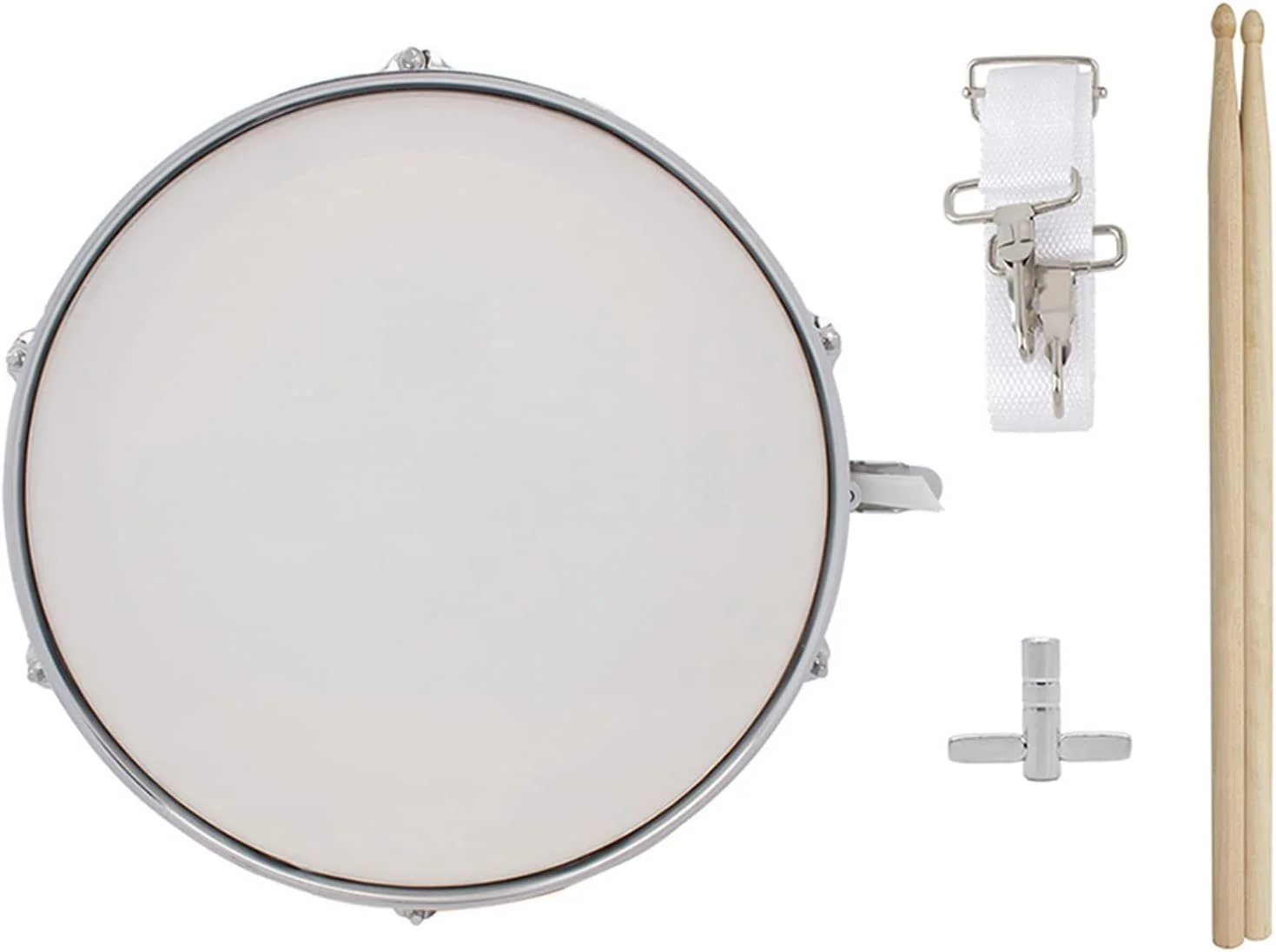 طبل اسنر حرفه ای Fawoonu سایز ۱۴ اینچ به همراه استیک درام، آچار کوک و بند برای گروه های دانشجویی