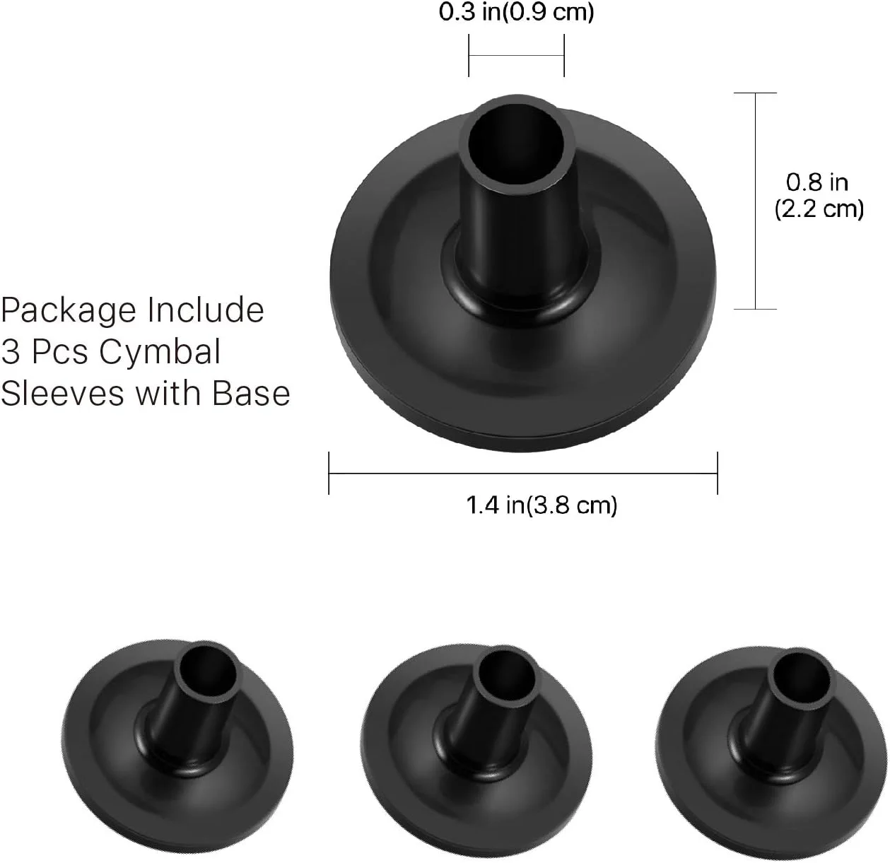 فلکسیون 18 تکه پد نمدی سنج، واشر، آستین پایه سنج، لوازم جانبی درام های-هت، قطعات سخت افزاری جایگزین، مجموعه کلاچ درام، مهره های بالی، فنجان واشر، استکر پایه سنج (مشکی)