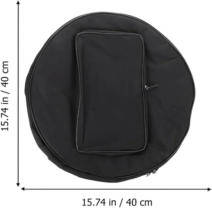 کیف درام توم‌توم پددار قابل حمل EXCEART، کوله پشتی حمل درام توم‌توم ۱۳-۱۴ اینچی با بند شانه و دستگیره حمل، کیف درام برای نگهداری و حمل و نقل (مشکی)