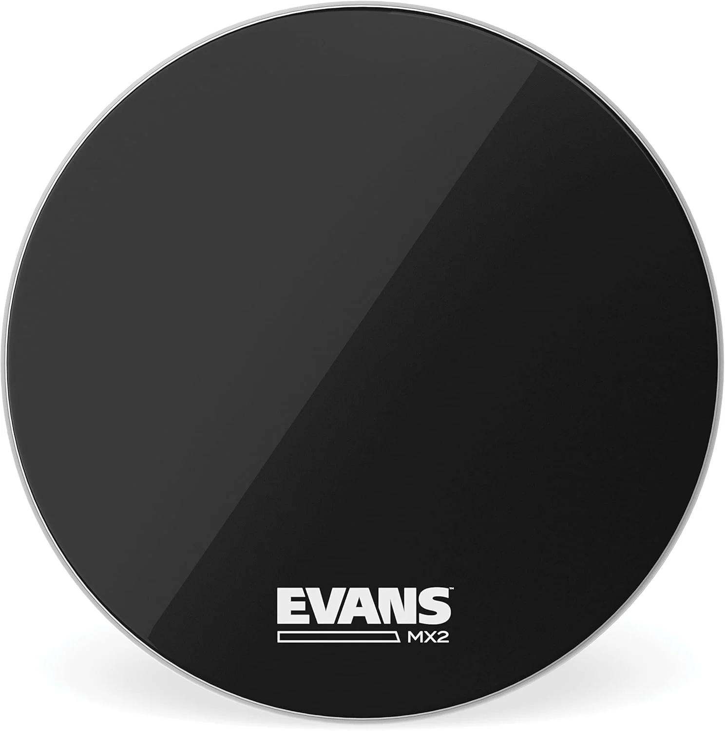 پوست درام باس مارشینگ مشکی EVANS MX2، سایز ۲۶ اینچ