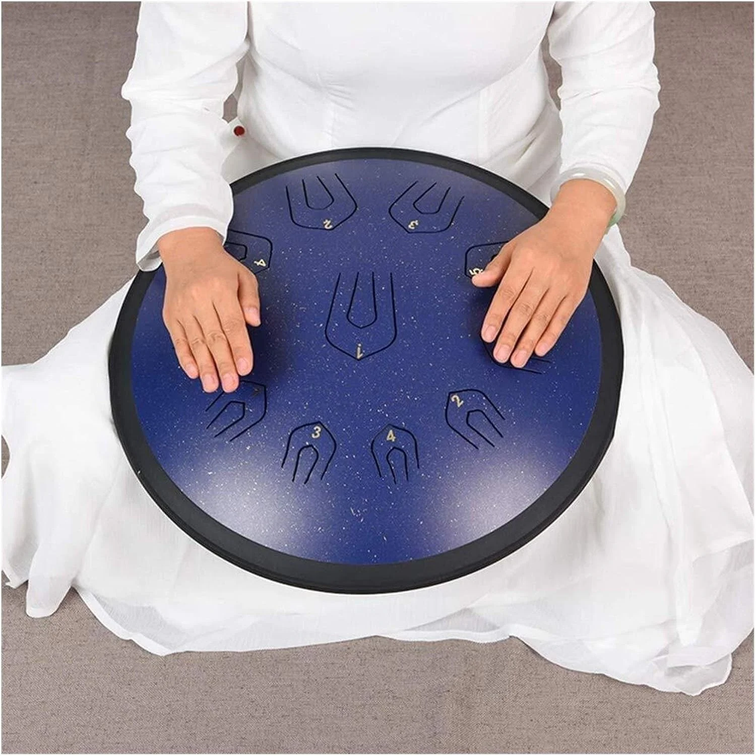 درام اثیری 18 اینچی، درام فولادی زبانه ای، ساز درام توخالی رنگی برای مبتدیان (رنگ: برنز سبز)