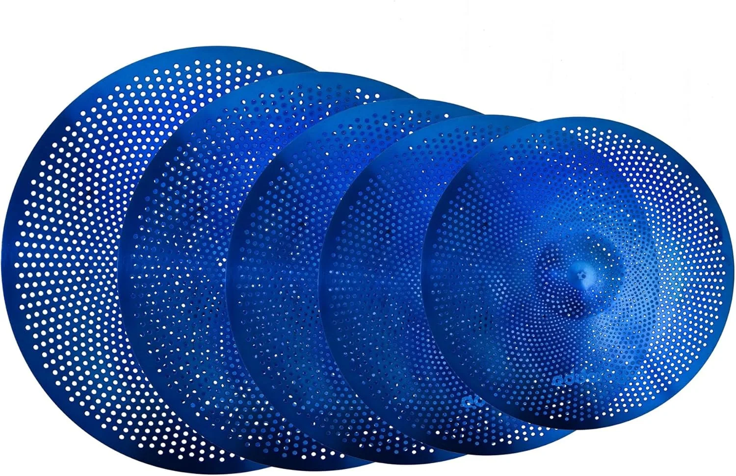 پک سنج کم صدا، ست سنج بی صدا ۱۴ اینچ Hihats+۱۶ اینچ Crash+۱۸ اینچ Crash+۲۰ اینچ Ride، ۵ تکه، سنج درام، تمرین نوازندگی درام، سنج بی صدا برای ست درام به همراه کیف حمل رایگان، آبی