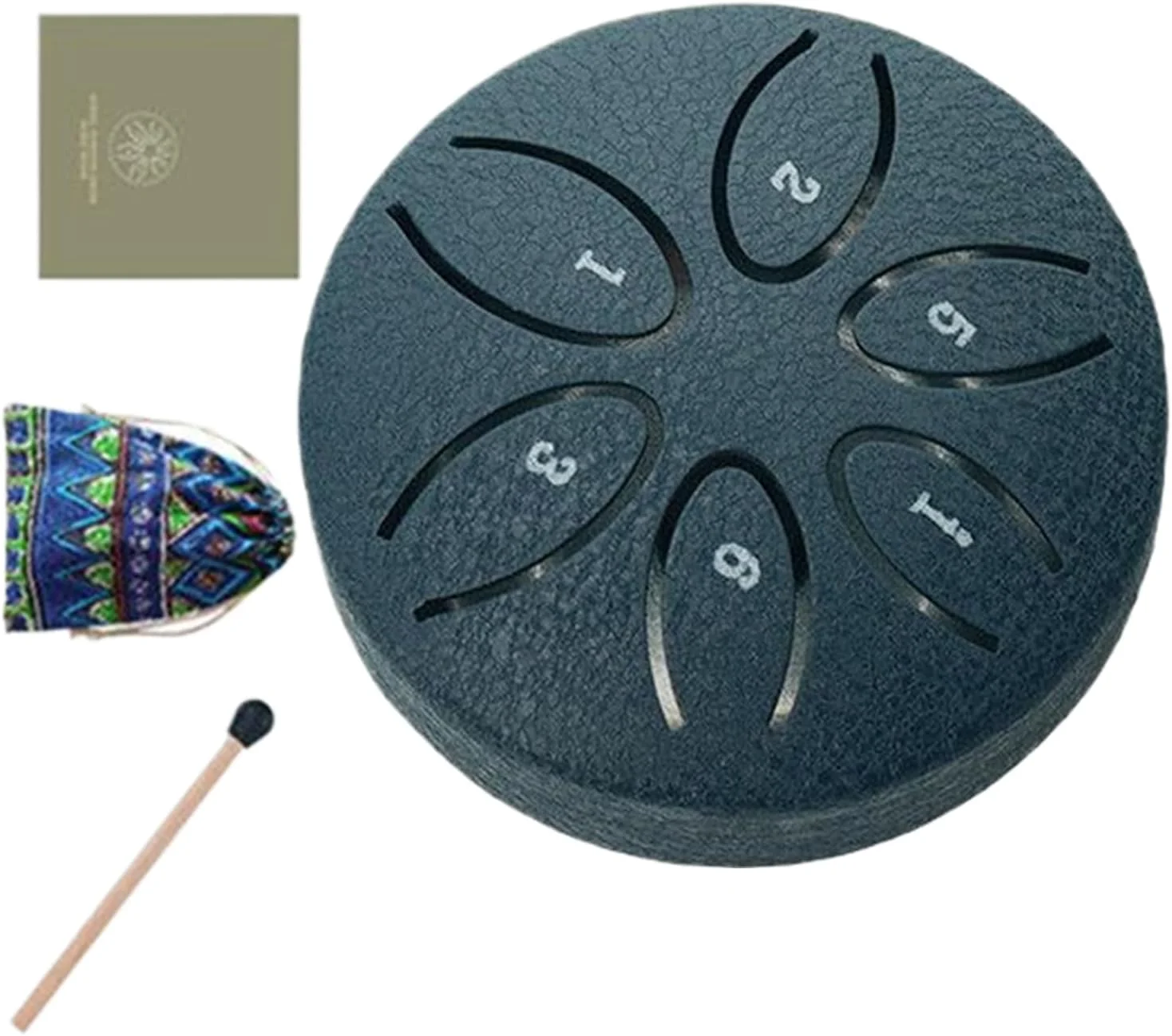 طبل باران، 3 اینچ 6 نت، ساز کوبه ای دستی آموزشی برای کودکان، مناسب برای مدیتیشن آرامش بخش، تمرین ذهن آگاهی، یوگا، بزرگسالان و مبتدیان