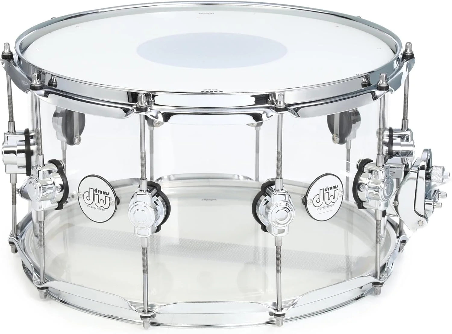 طبل اسنر آکریلیک سری DW Design - 8x14، شفاف