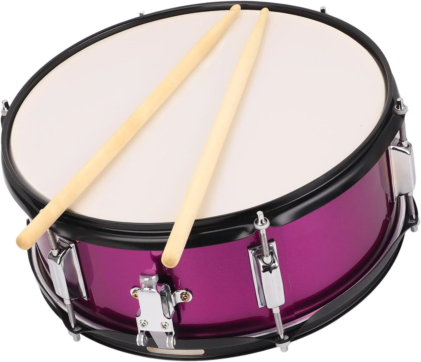 طبل اسنر 14x5.5 اینچی، سر طبل اسنر به همراه 2 عدد چوب طبل، بند شانه ای 143 سانتی متری، چوب طبل و تیونر برای گروه دانشجویی، ساز کوبه ای استیل ضد زنگ