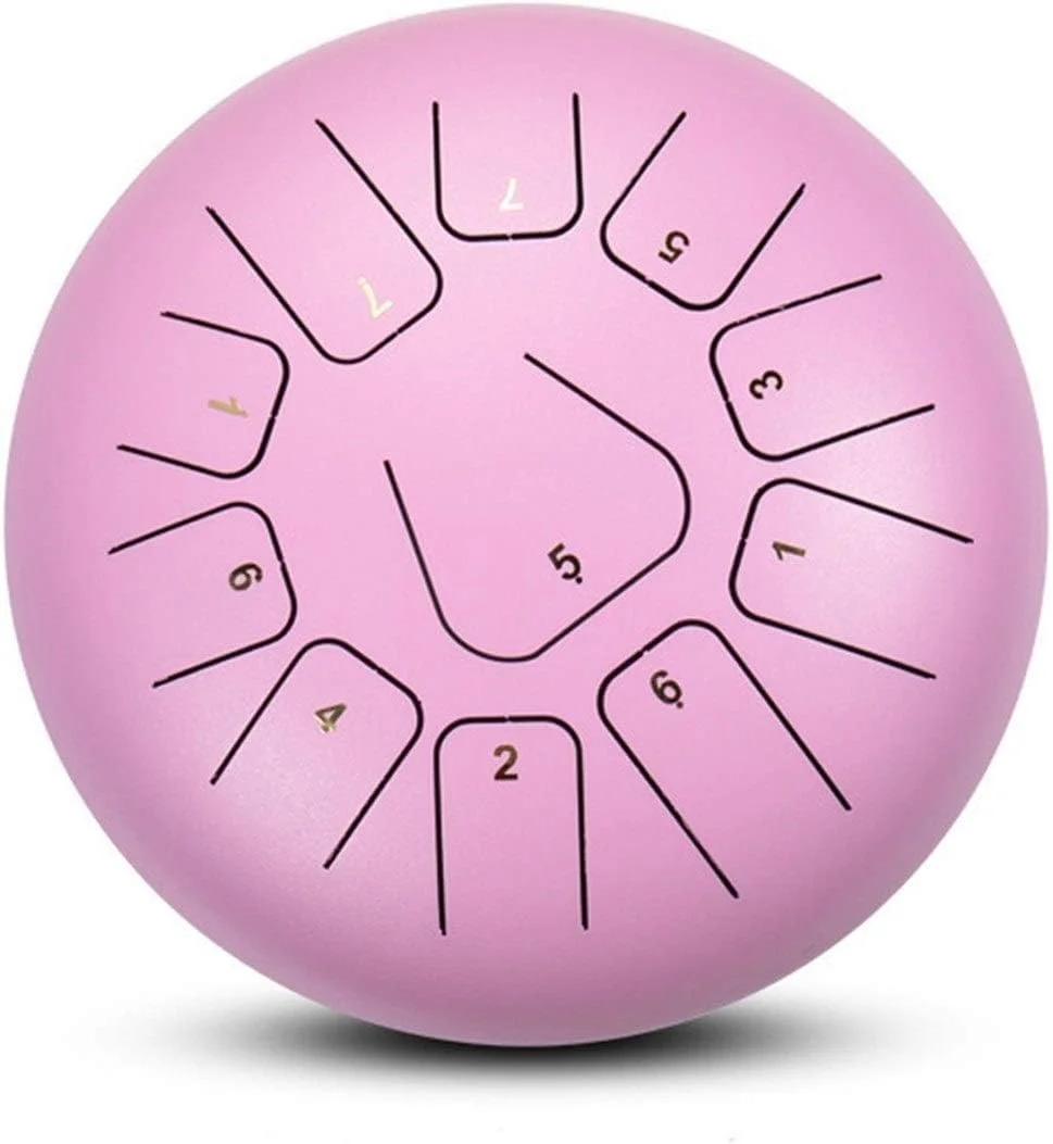 هندپن درامز 11 نت 12 اینچی استیل به همراه کیف نرم (رنگ: صورتی)