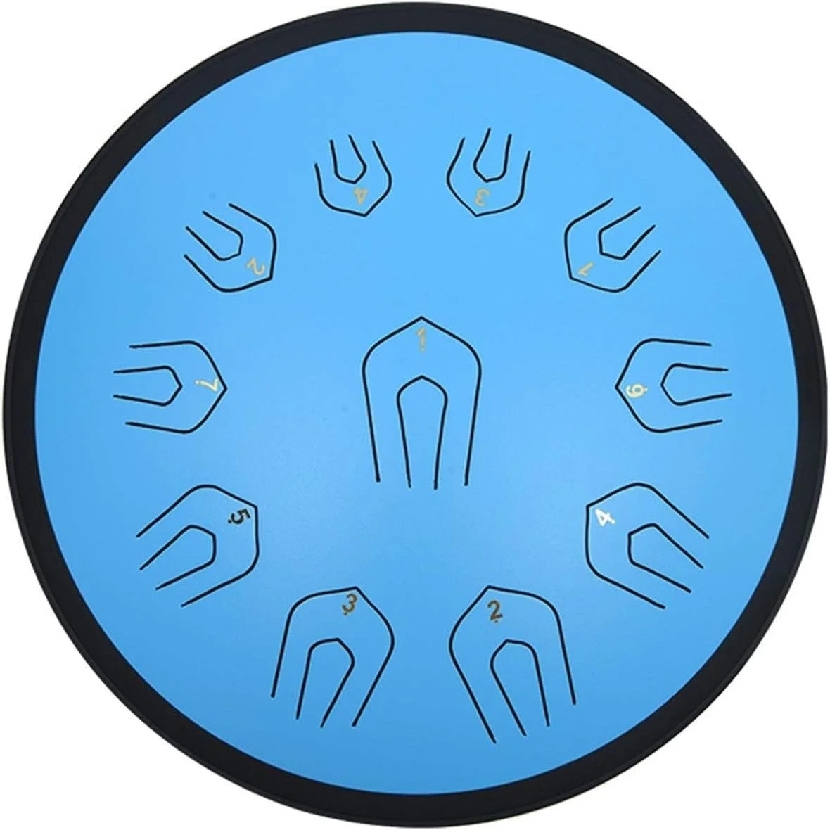 درام اتریال 18 اینچی، ساز توخالی فولادی زبانه ای مناسب برای مبتدیان (رنگ: آبی دریاچه ای)